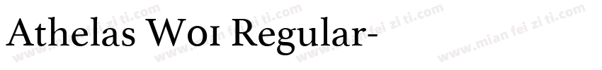 Athelas W01 Regular字体转换
